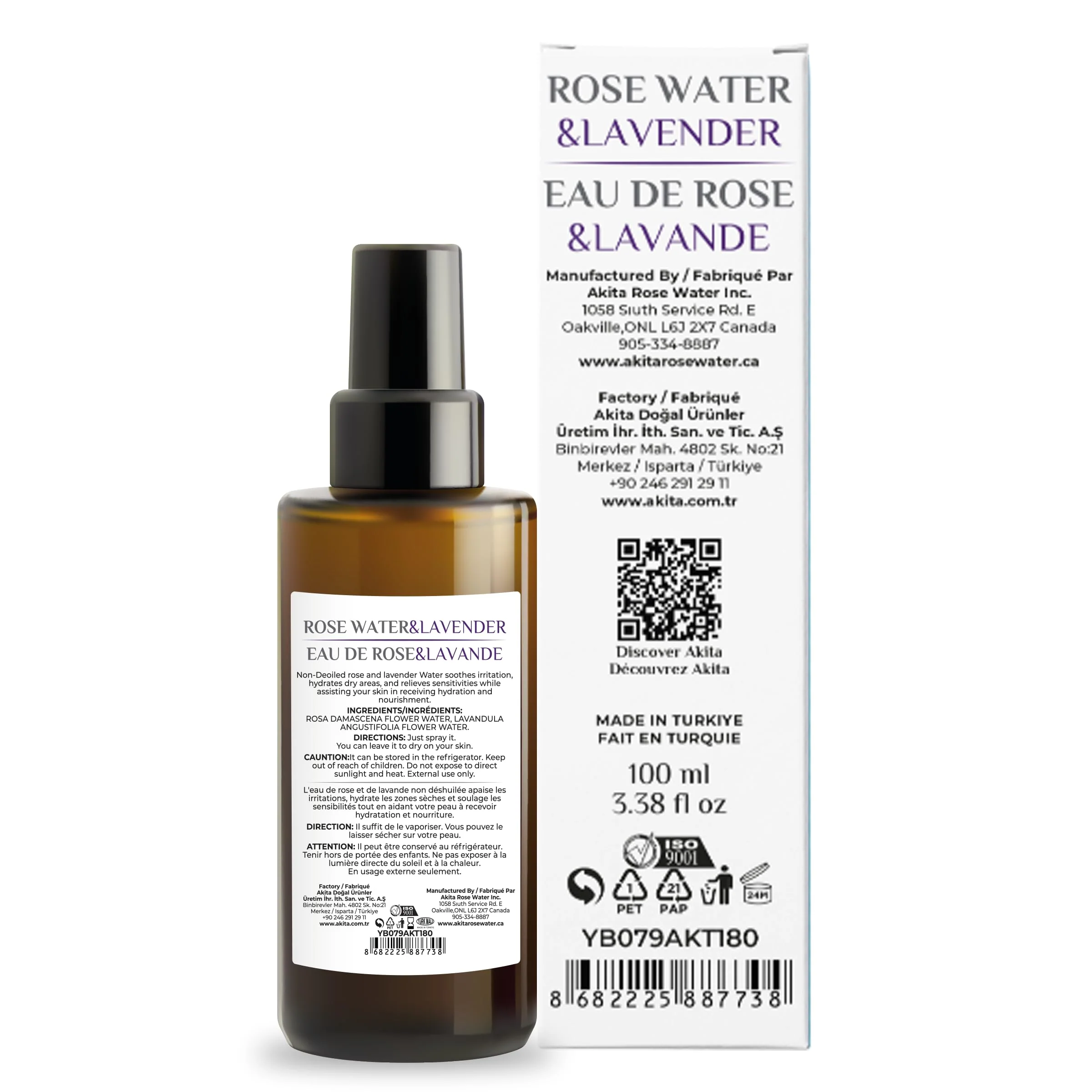Akita - All Natural Rose Water with Lavender, 100ml - Image 6