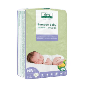 Aleva Naturals - Bamboo Baby Diapers Size NB-1 (32ct) - Image 4