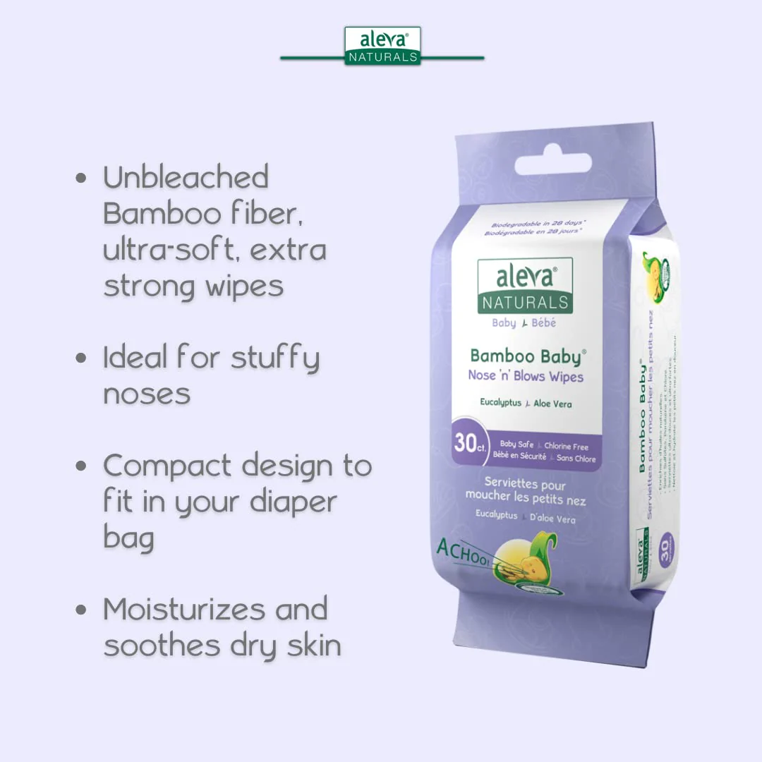 Aleva Naturals - Bamboo Baby Nose 'n' Blows Wipes (30pk) - Image 10