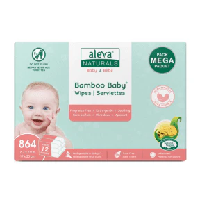 Aleva Naturals - Bamboo Baby Sensitive Wipes Mega Pk (864ct) - Image 5