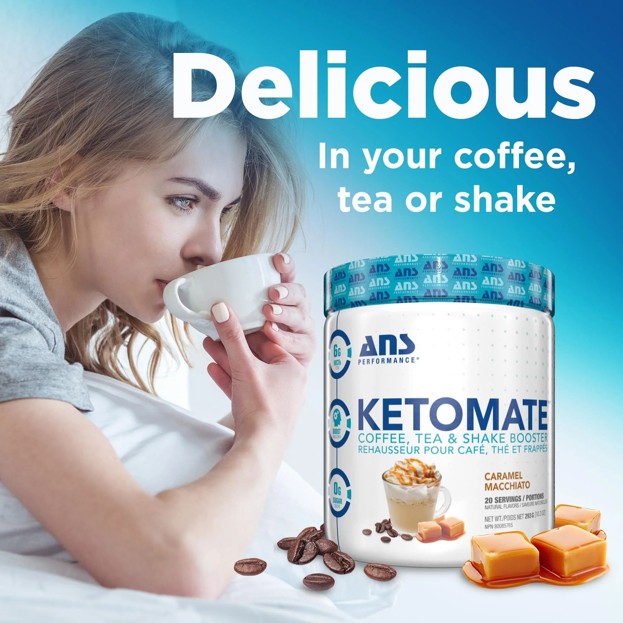 ANS Performance - KETOMATE Creamer Caramel Macchiato (293g) - Image 5