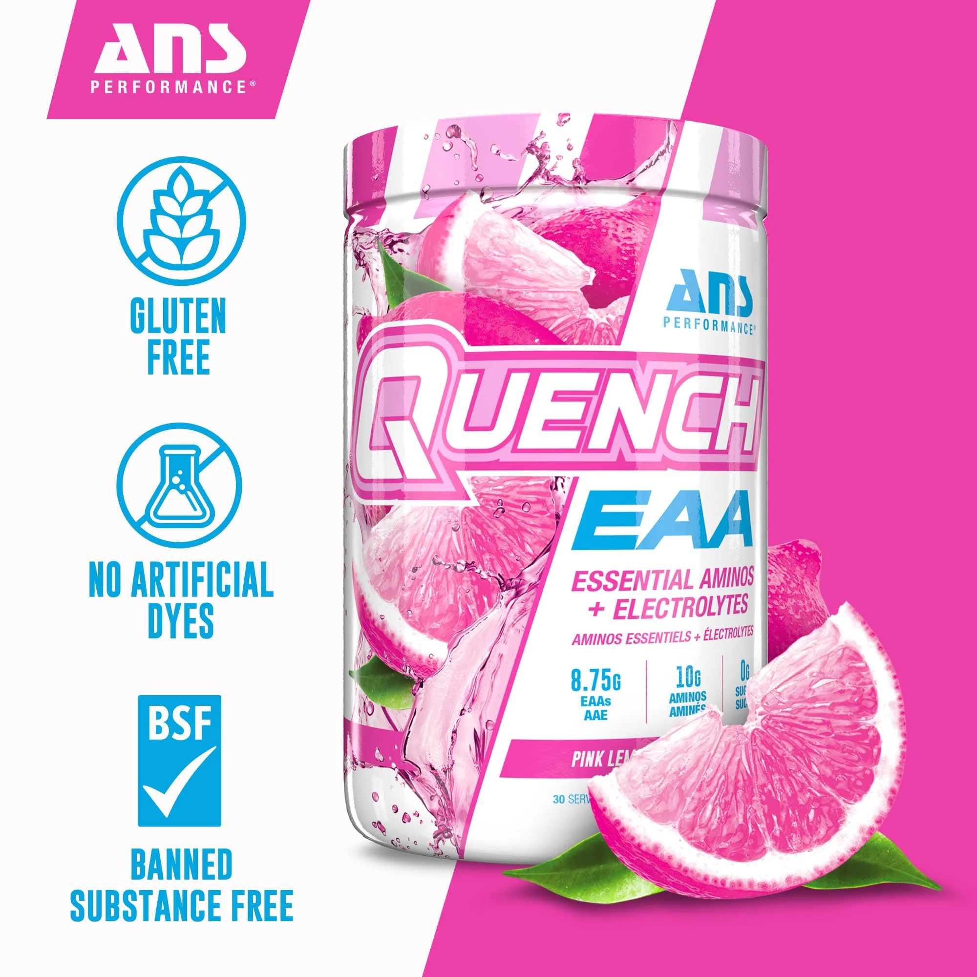 ANS Performance - QUENCH EAA Pink Lemonade (423g) - Image 3