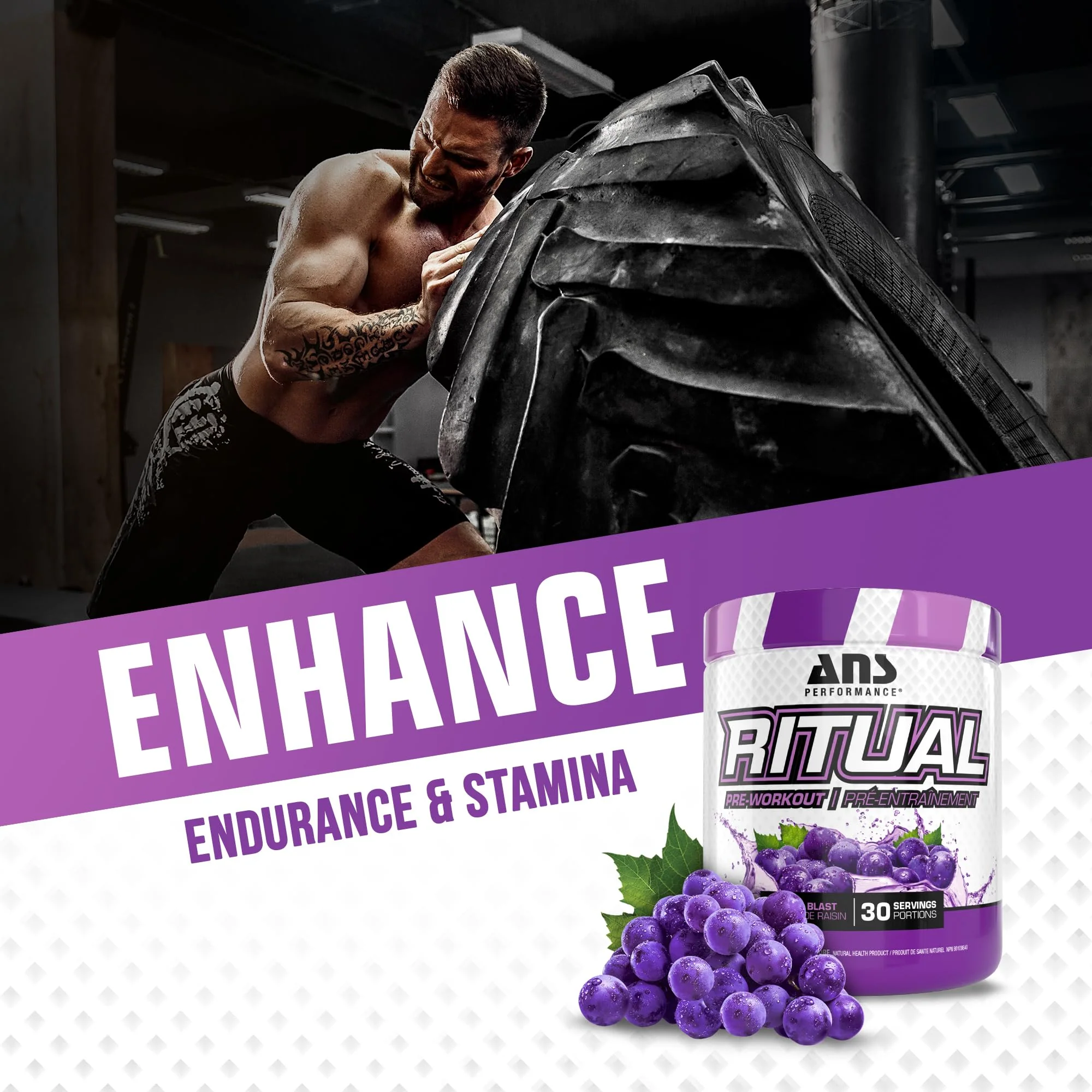 ANS Performance - RITUAL Pre-Workout Glacier Grape (360g) - Image 4