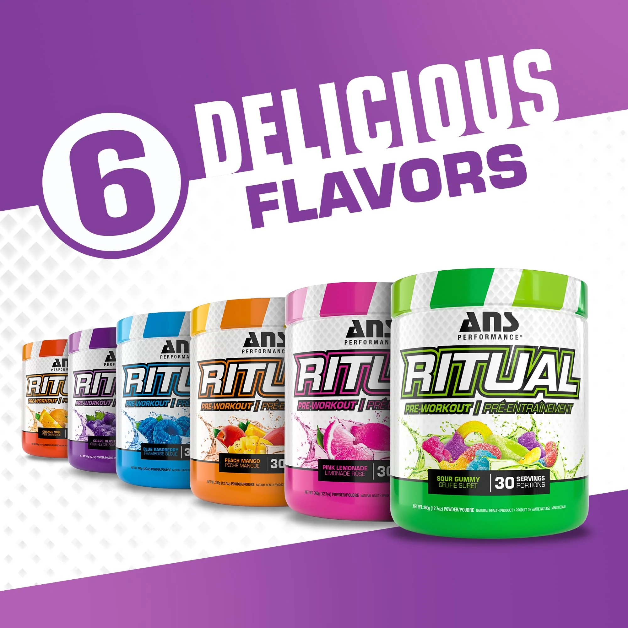 ANS Performance - RITUAL Pre-Workout Glacier Grape (360g) - Image 7