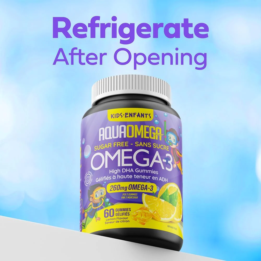 AquaOmega - High DHA Kids Gummies Lemon (60gmy) - Image 10