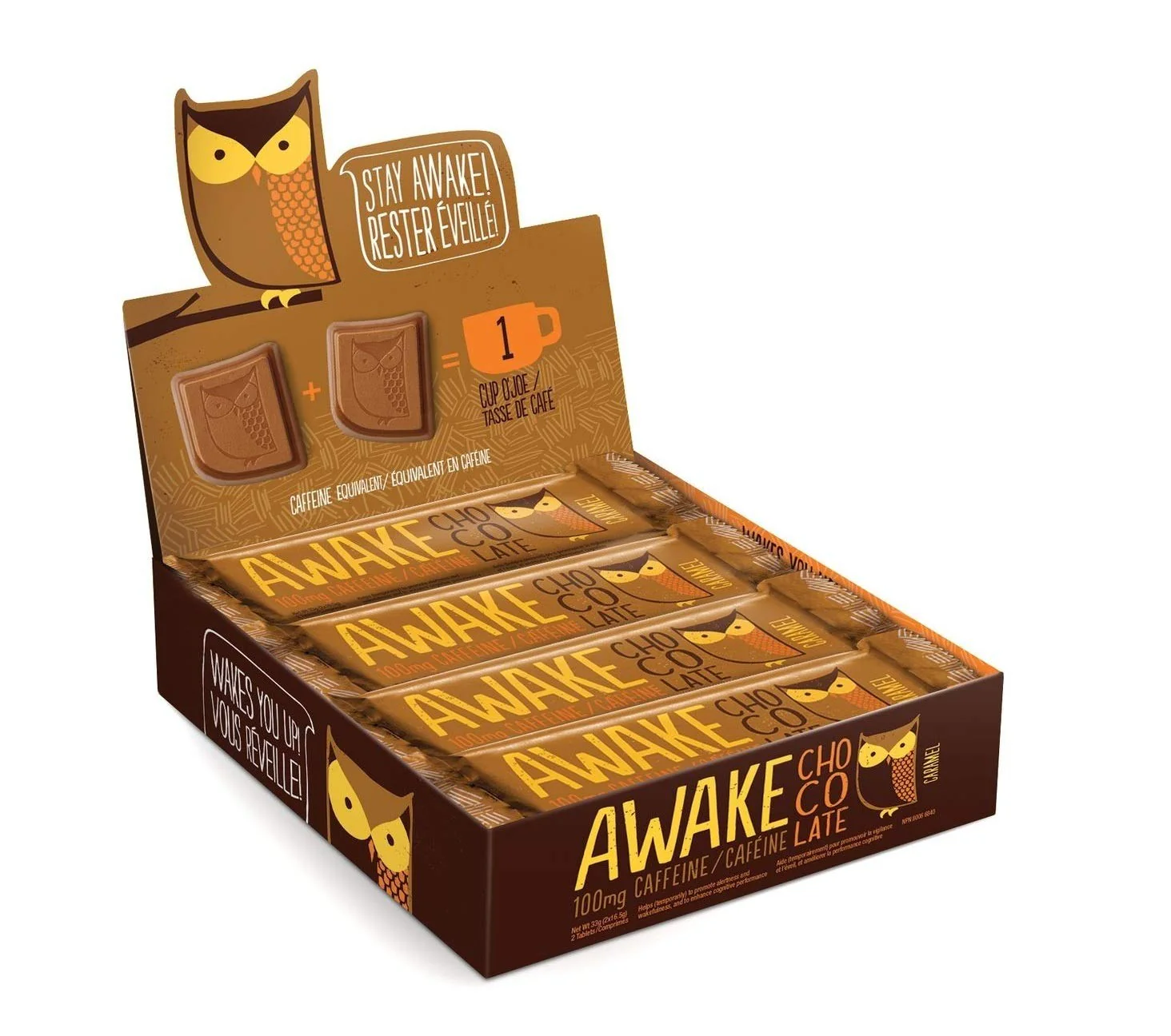 AWAKE Chocolate - Chocolate Bars- Caramel (27g)