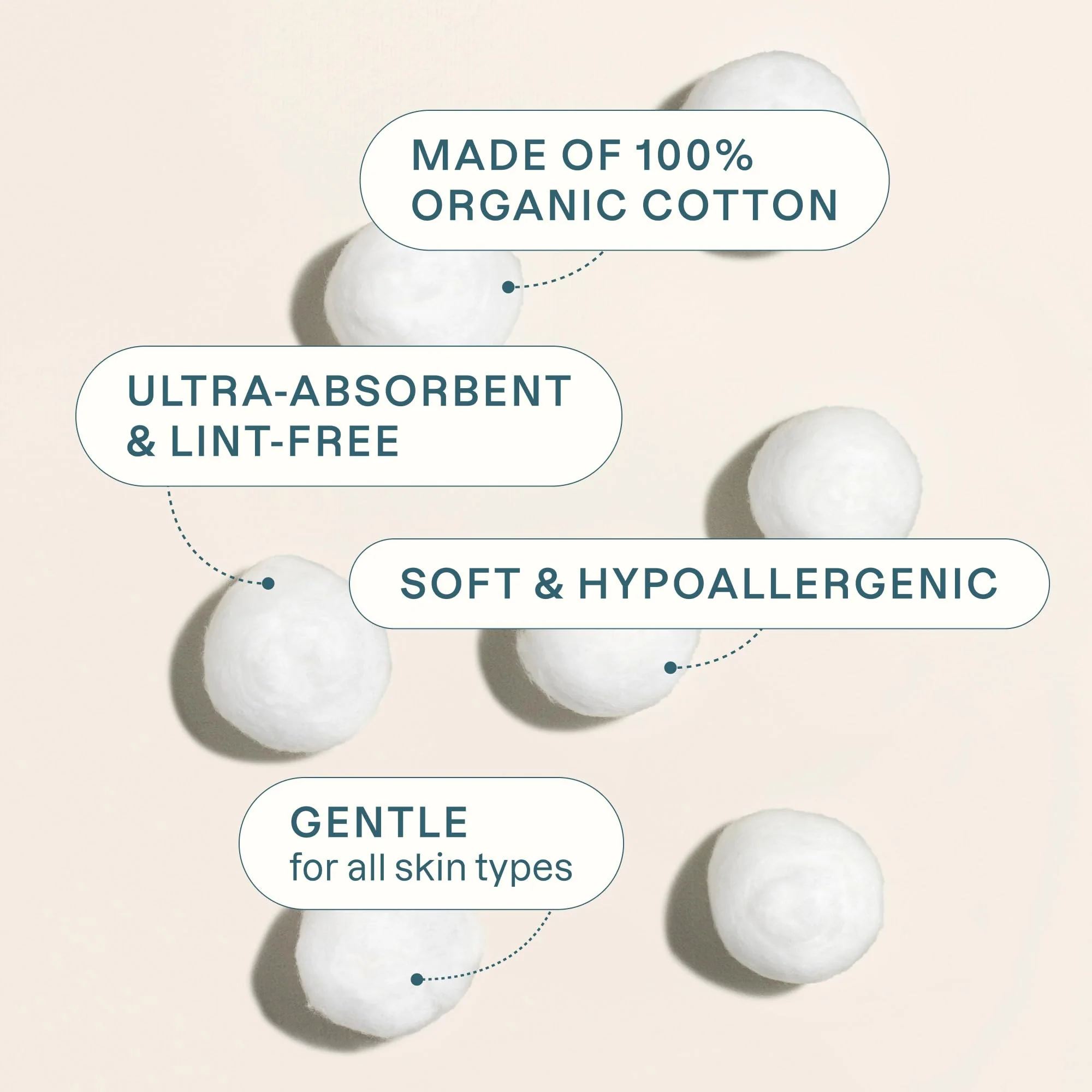 Cliganic - Org Jumbo Cotton Balls, 100ct - Image 3