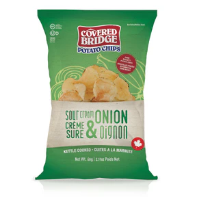 Covered Bridge Potato Chips - Sour Cream & Onion (60g) - Image 5