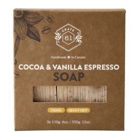 Crate 61 Organics - Cocoa Vanilla Espresso Bar Soap (3pk) - Image 5