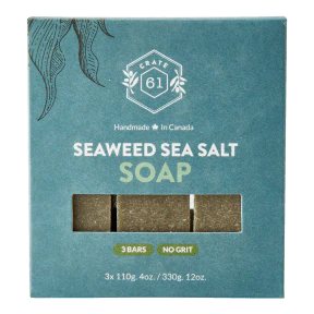 Crate 61 Organics - Seaweed and Sea Salt Bar Soap (3pk) - Image 2