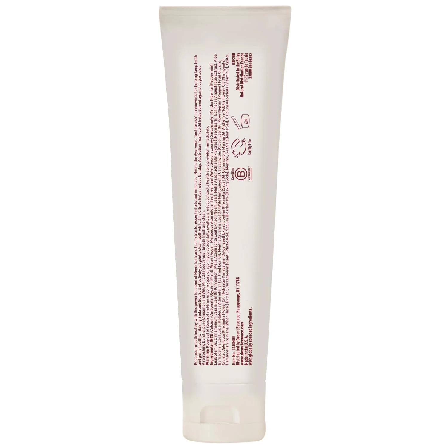 Desert Essence - Neem Toothpaste - Cinnamint (176g) - Image 5