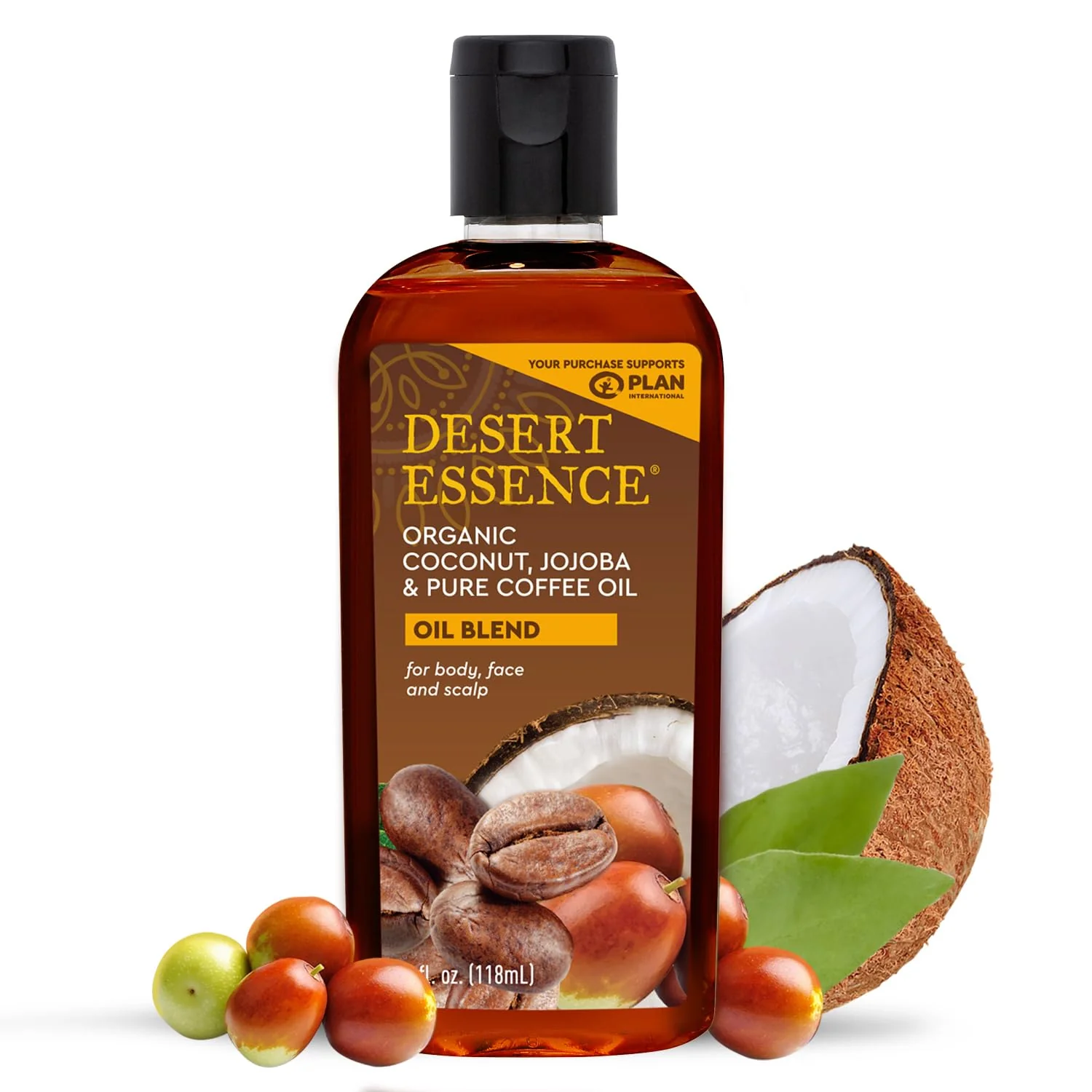 Desert Essence - Organic Coconut & Jojoba Coffee Oil (118ml)