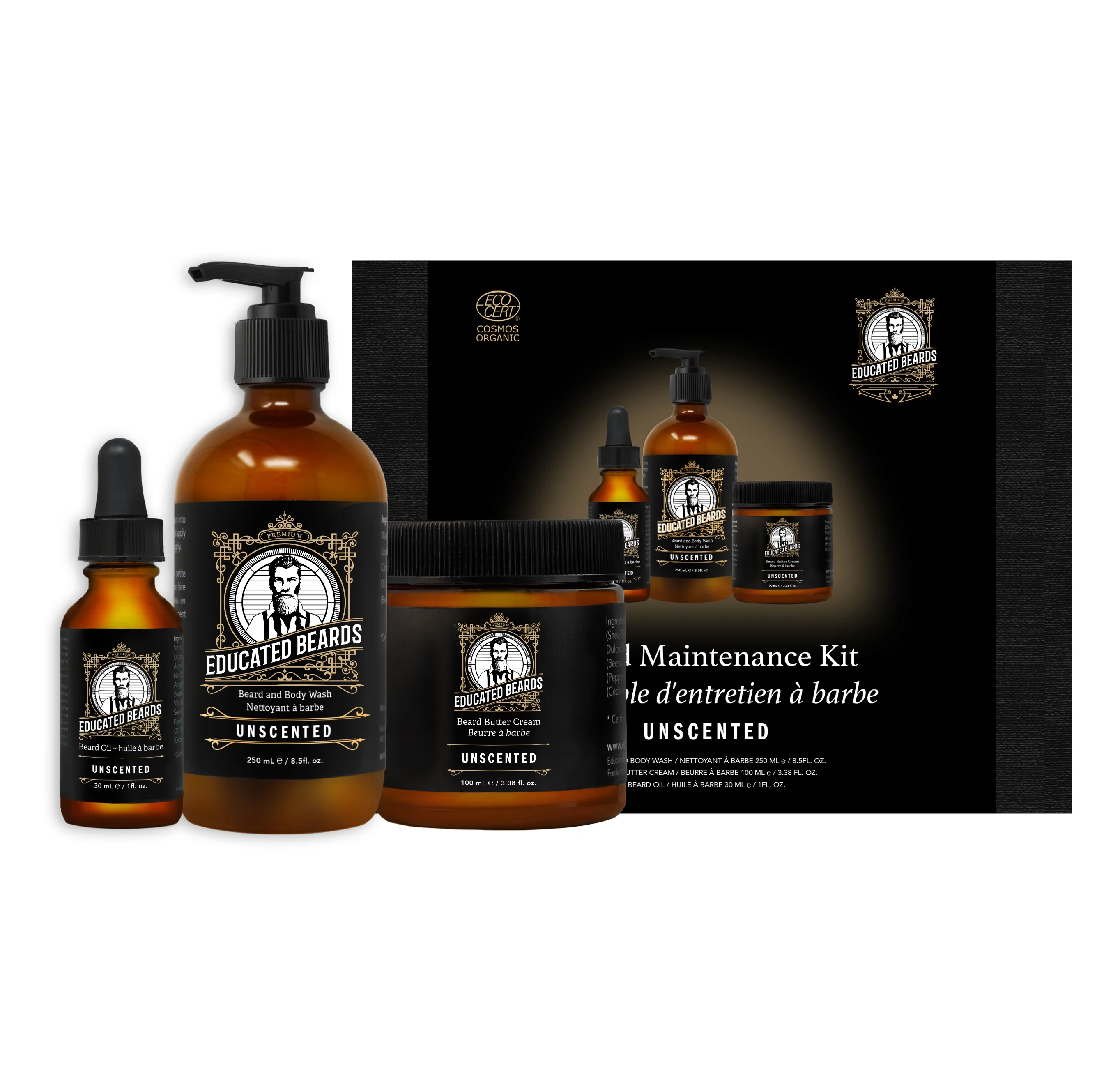 Educated Beards - Beard Maintenance Kit Unscented (1kit) - Image 3