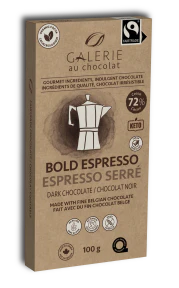 Galerie au Chocolat - Fairtrade Dark Choc Espresso Bar (100g) - Image 2