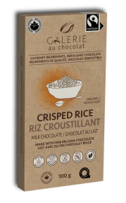 Galerie au Chocolat - Fairtrade Mlk Choc Crisped Rice Bar (100g) - Image 2