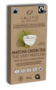 Galerie au Chocolat - Fairtrade White Choc Green Tea Bar (100g) - Image 2