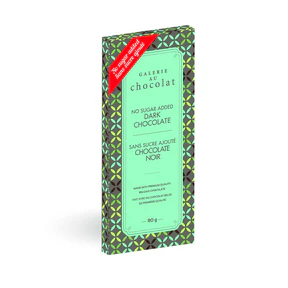 Galerie au Chocolat - No Sugar Added Dark Chocolate Bar (80g) - Image 4