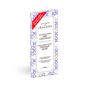 Galerie au Chocolat - No Sugar Added Milk Chocolate Bar (80g) - Image 3
