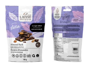 Galerie au Chocolat - No Sugar Dark Cho Almond Bark (120g) - Image 2