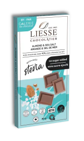 Galerie au Chocolat - No Sugar Milk Choc Almond Sea Salt (80g) - Image 3