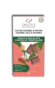 Galerie au Chocolat - Vegan Salt Caramel Pecans Choc Bar (80g) - Image 3