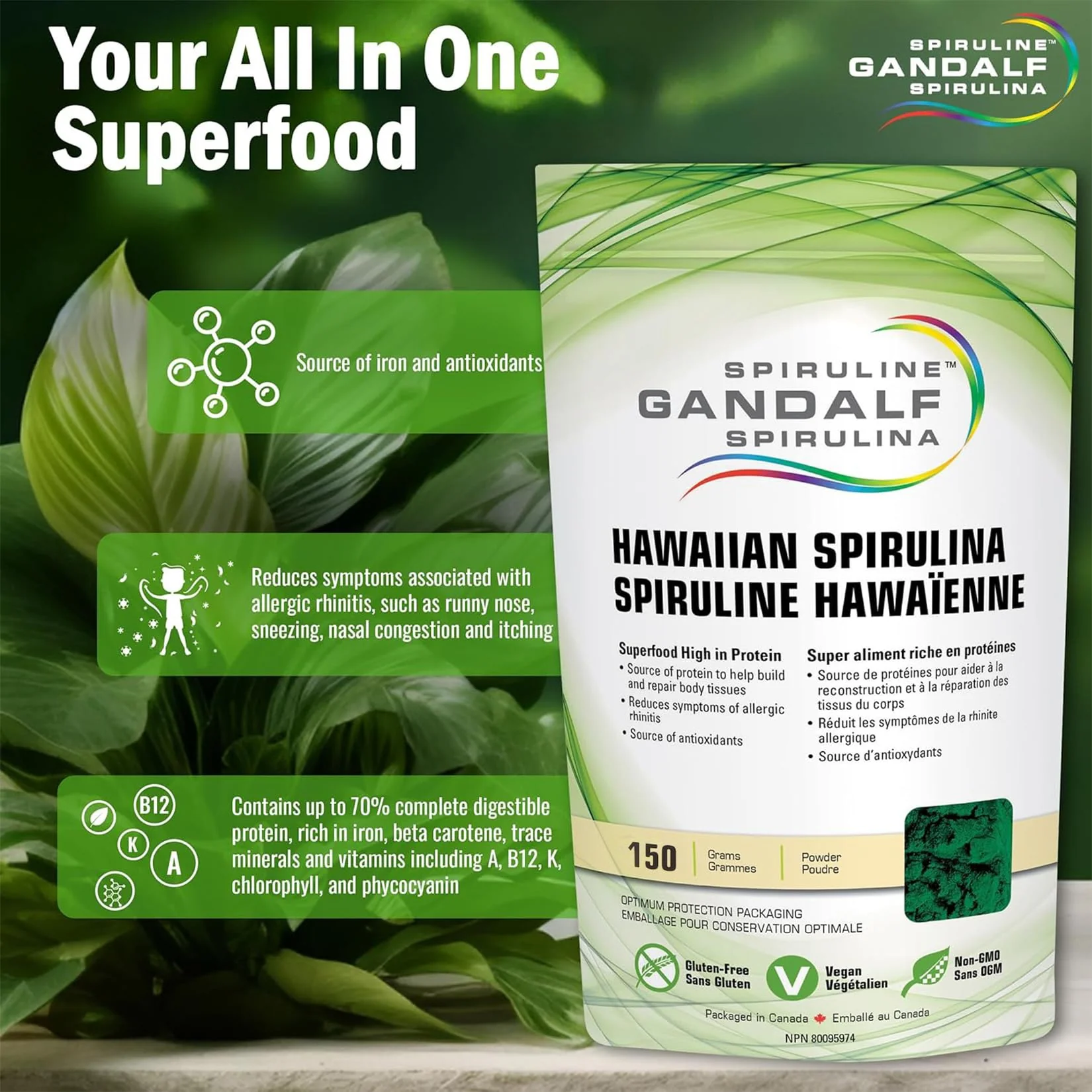Gandalf - Hawaiian Spirulina, 150g powder - Gandalf - Image 4
