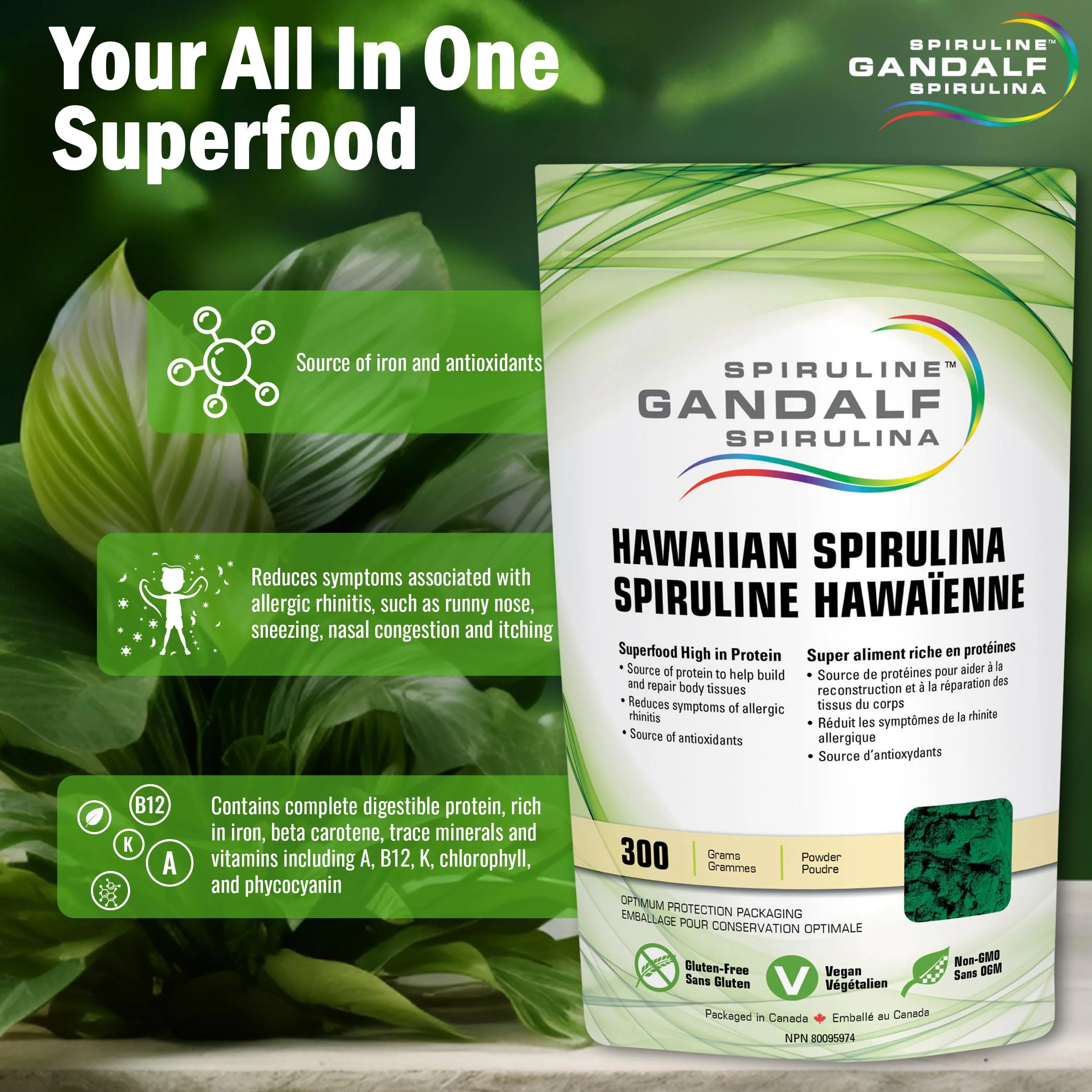 Gandalf - Hawaiian Spirulina, 300g powder - Gandalf - Image 3