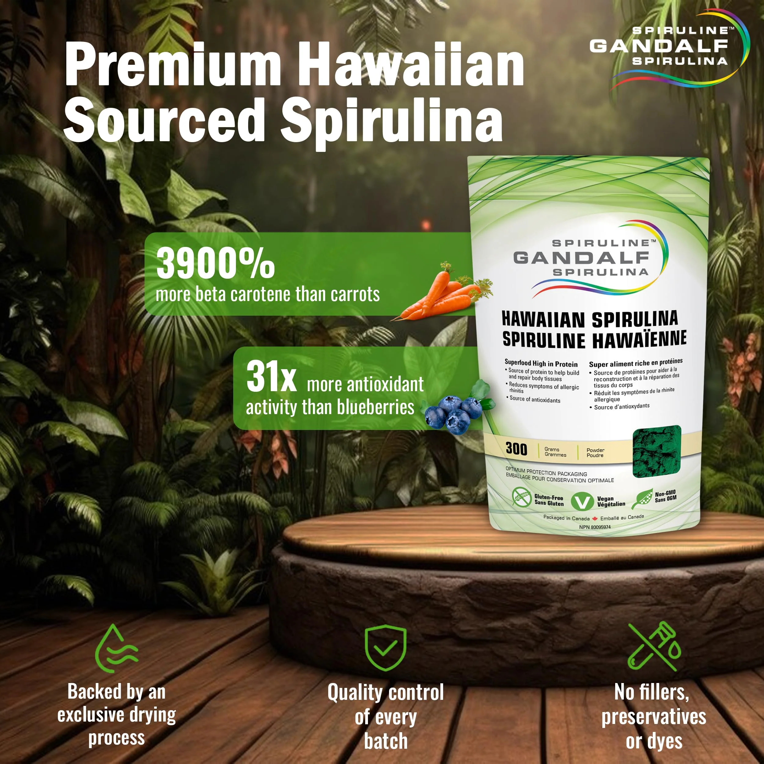 Gandalf - Hawaiian Spirulina, 300g powder - Gandalf - Image 4