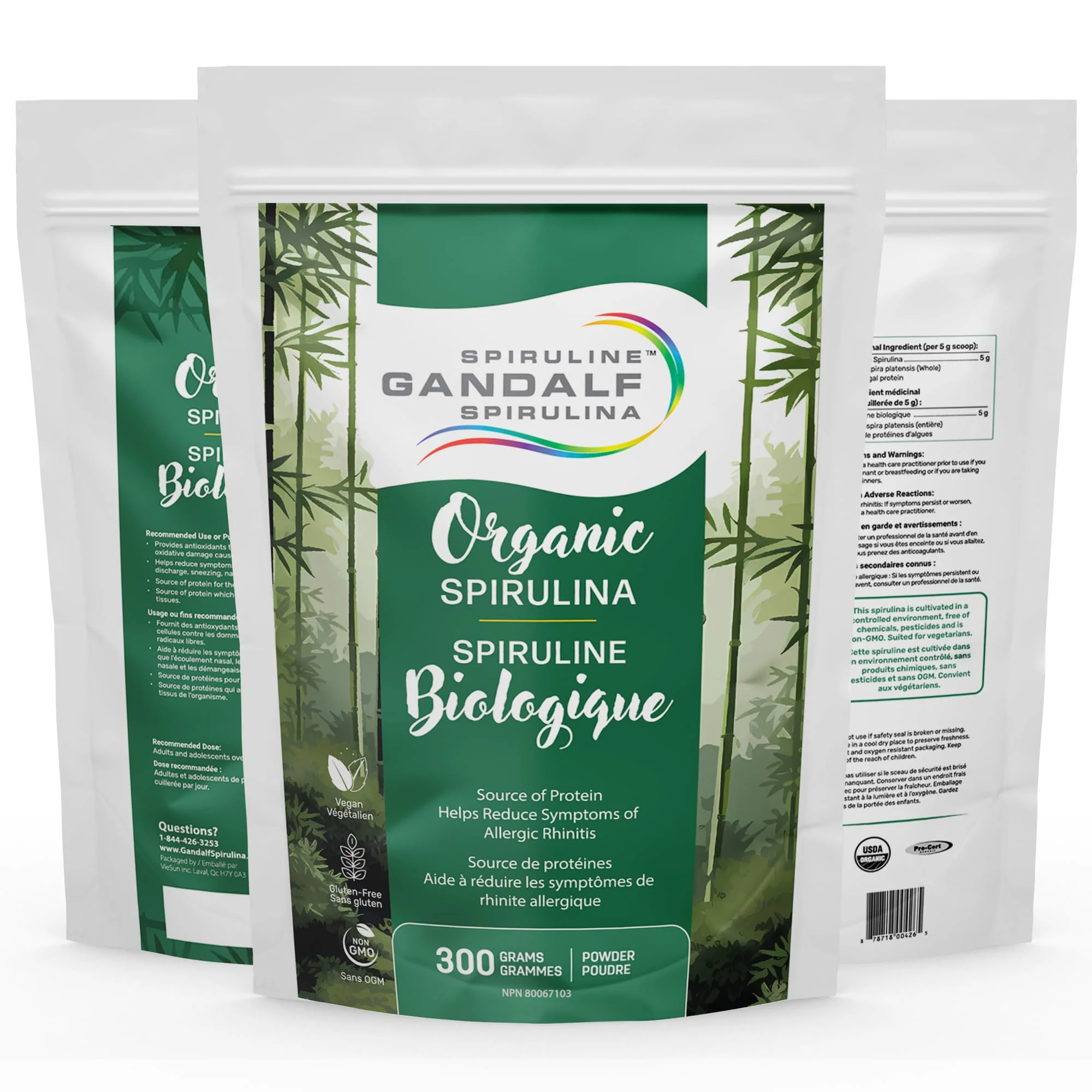Gandalf - Spirulina Organic, 300g powder - Gandalf - Image 2