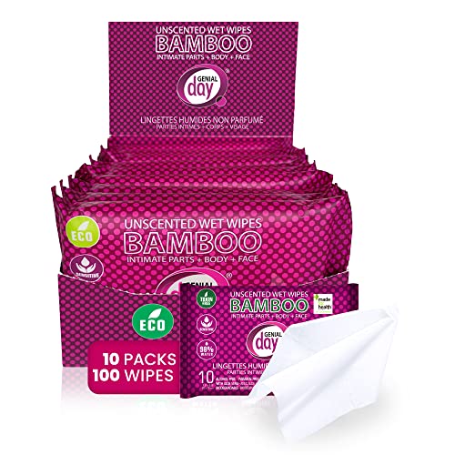 Genial Day - Unscented Bamboo Wet Wipes (10ct) - Image 2