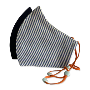 Happy Natural Products - Kids Mask 3-Lyr Navy/Stripes (2pk) - Image 2