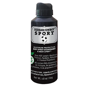 Herban Cowboy - Dry Deodorant & Body Spray Sport (80g) - Image 3