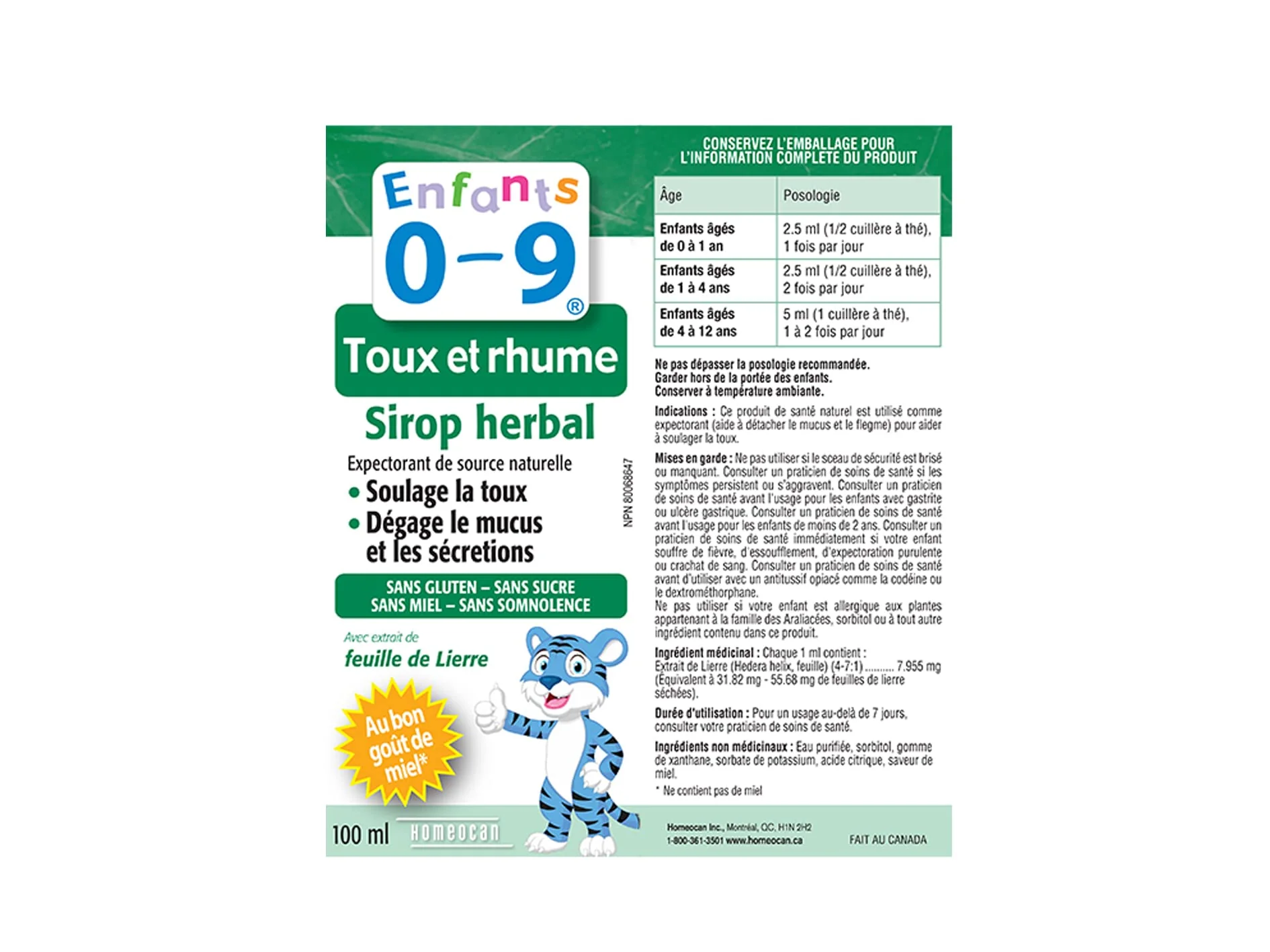 Homeocan - Kids 0-9 Cough& Cold Herbal Syrup (100ml) - Image 3