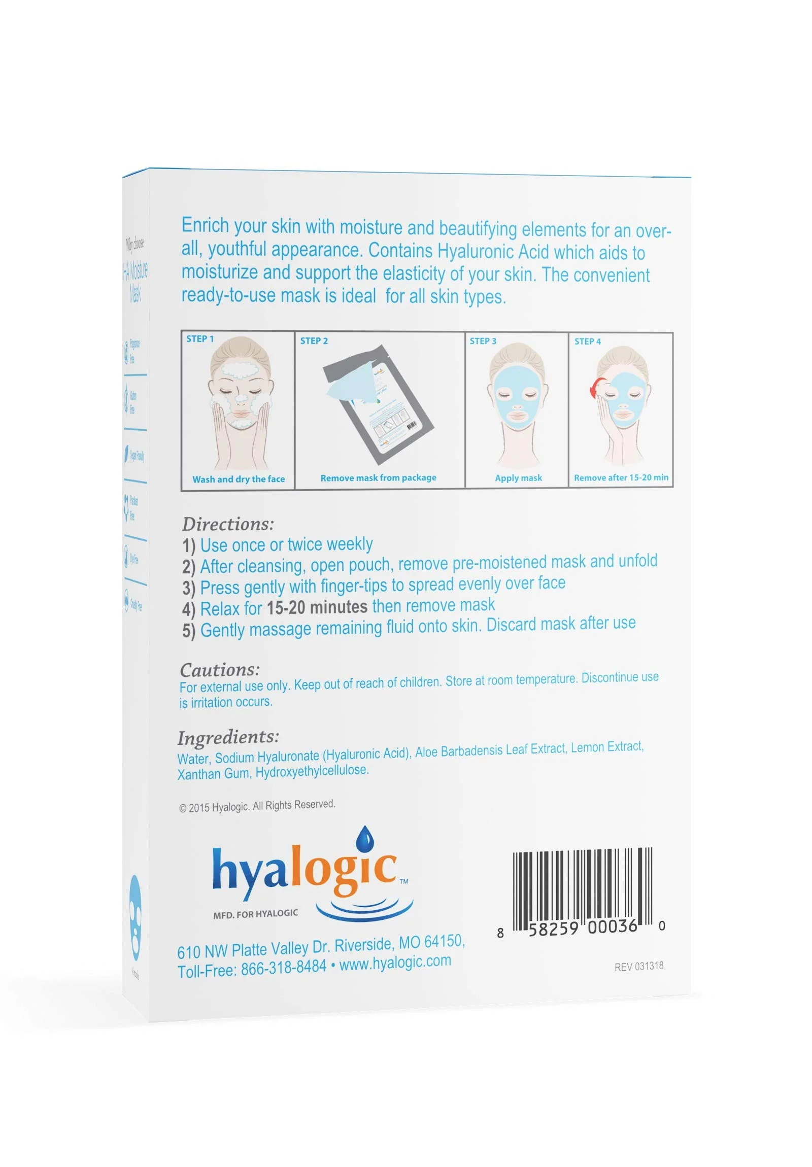 Hyalogic - Moisture Mask, 4 Pack - Image 10