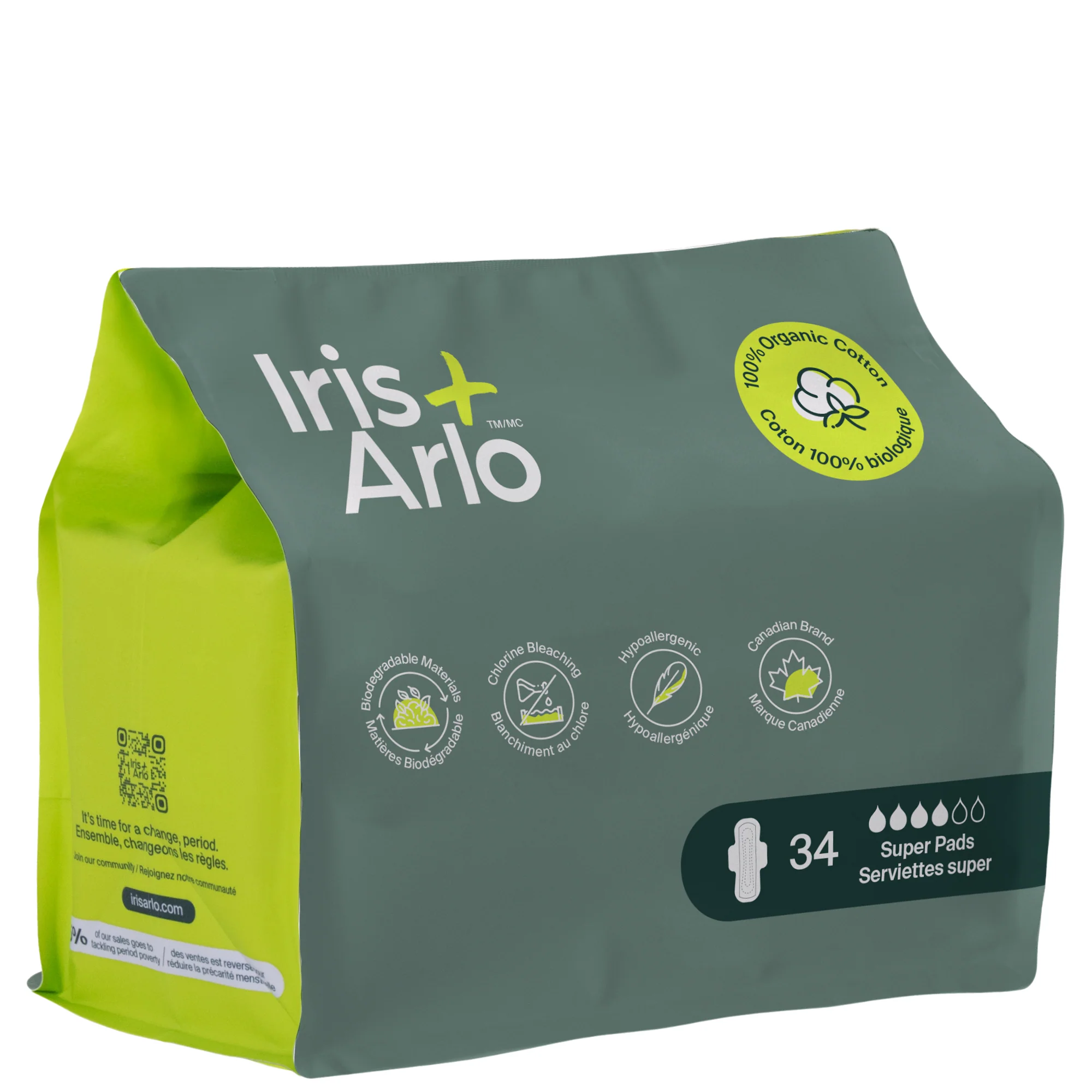 Iris + Arlo - Night Pads, super, 34ct - Iris + Arlo