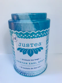 JusTea - Kenyan Earl Grey - Tea Bag Tin (12bg) - Image 2