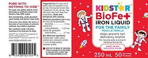 KidStar Nutrients - BioFe+ Iron Liquid for the Family (250ml) - Image 4