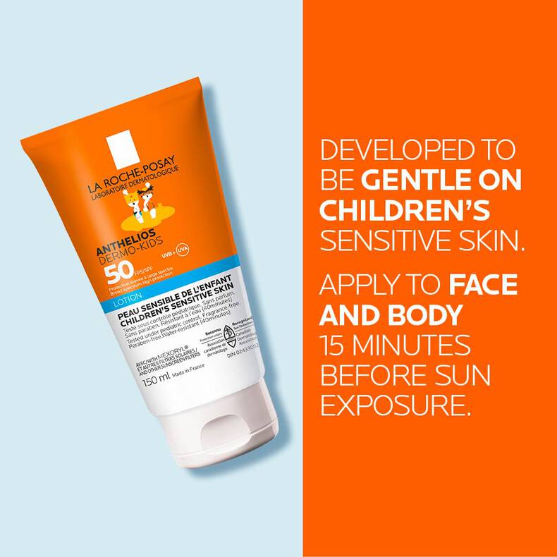 La Roche-Posay Anthelios Dermo-Kids Sunscreen for Kids SPF 50 Face & Body, 150ml - Image 4