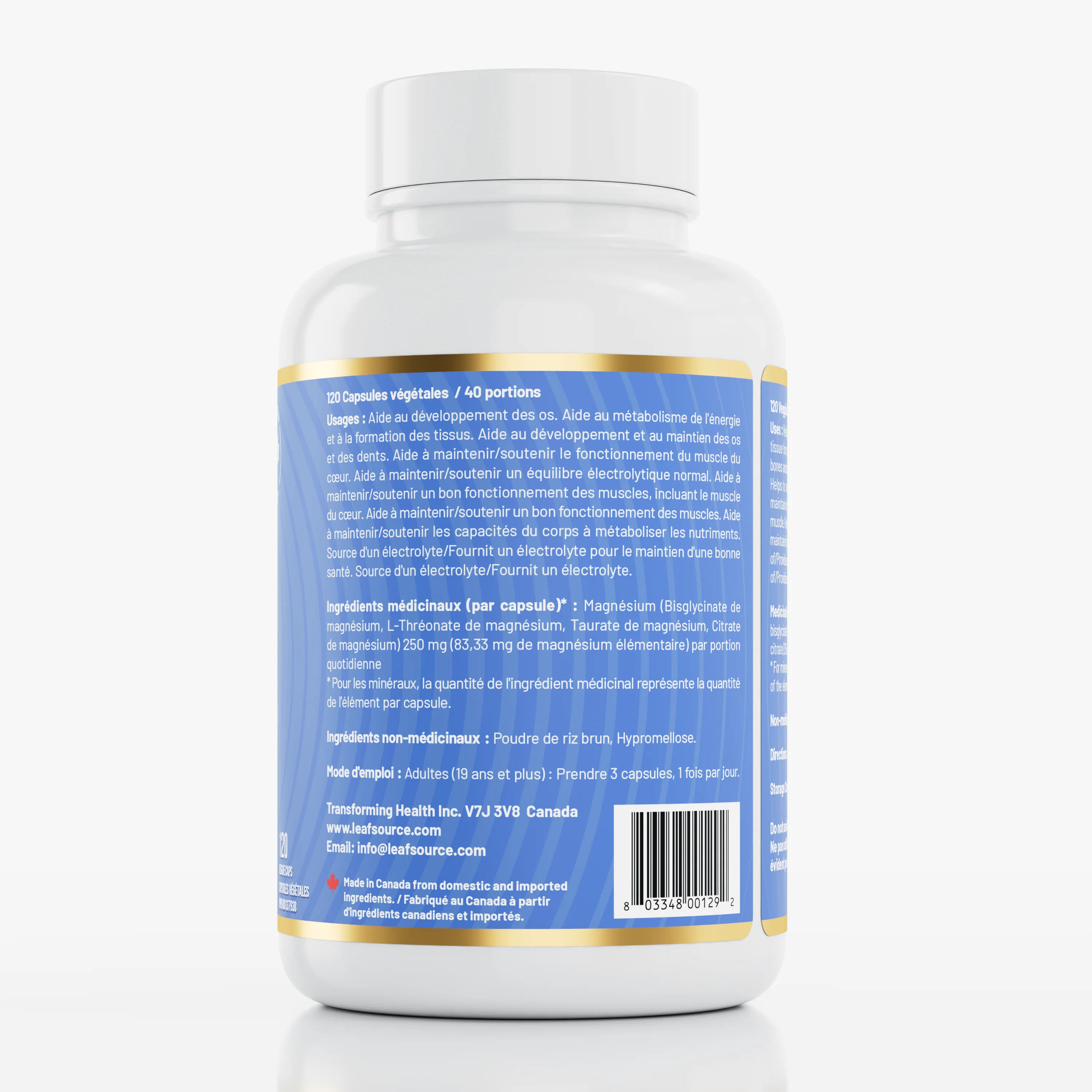 LeafSource - Real Magnesium Bio-Active 4 Blend, 120vcaps - Leaf Source - Image 7