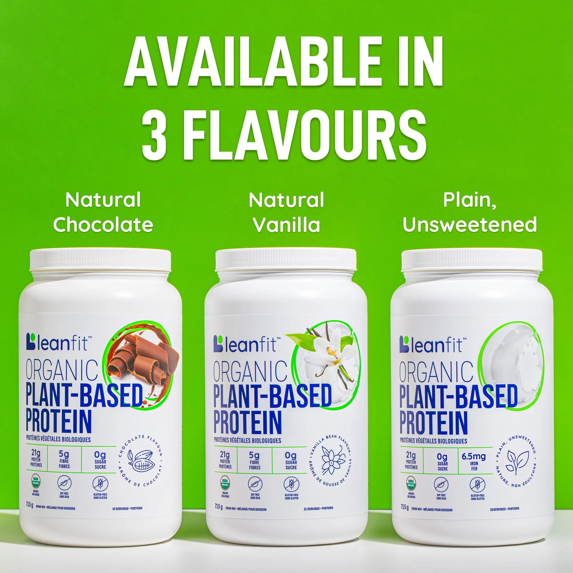LeanFit - Organic Plant Protein - Unflavoured (715g) - Image 7