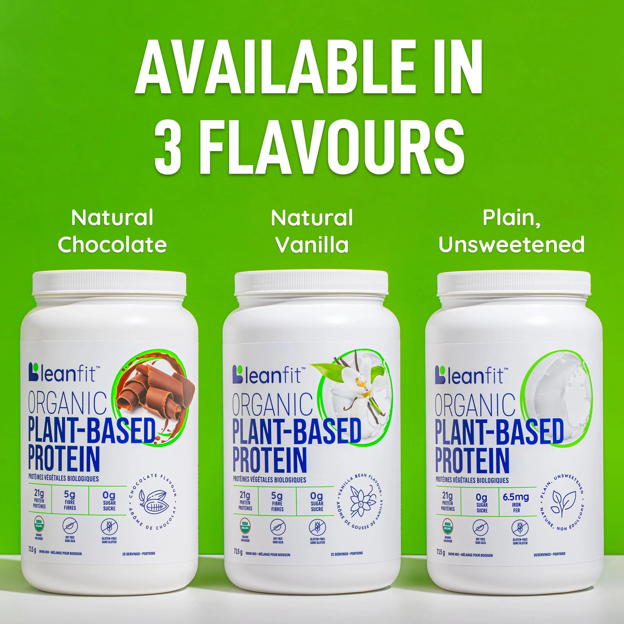LeanFit - Organic Plant Protein - Vanilla (715g) - Image 8