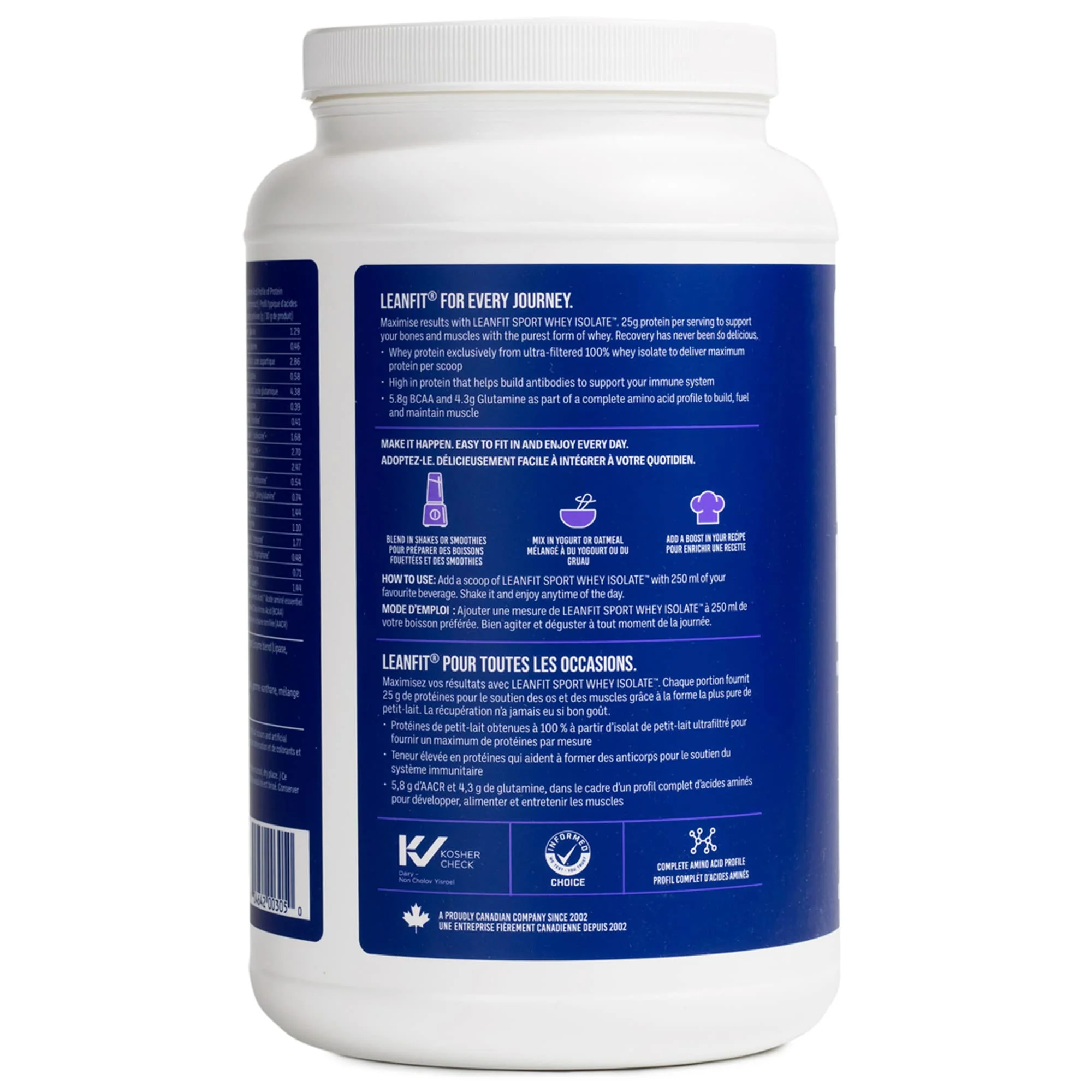 LeanFit - Whey Isolate - Vanilla (870g) - Image 6