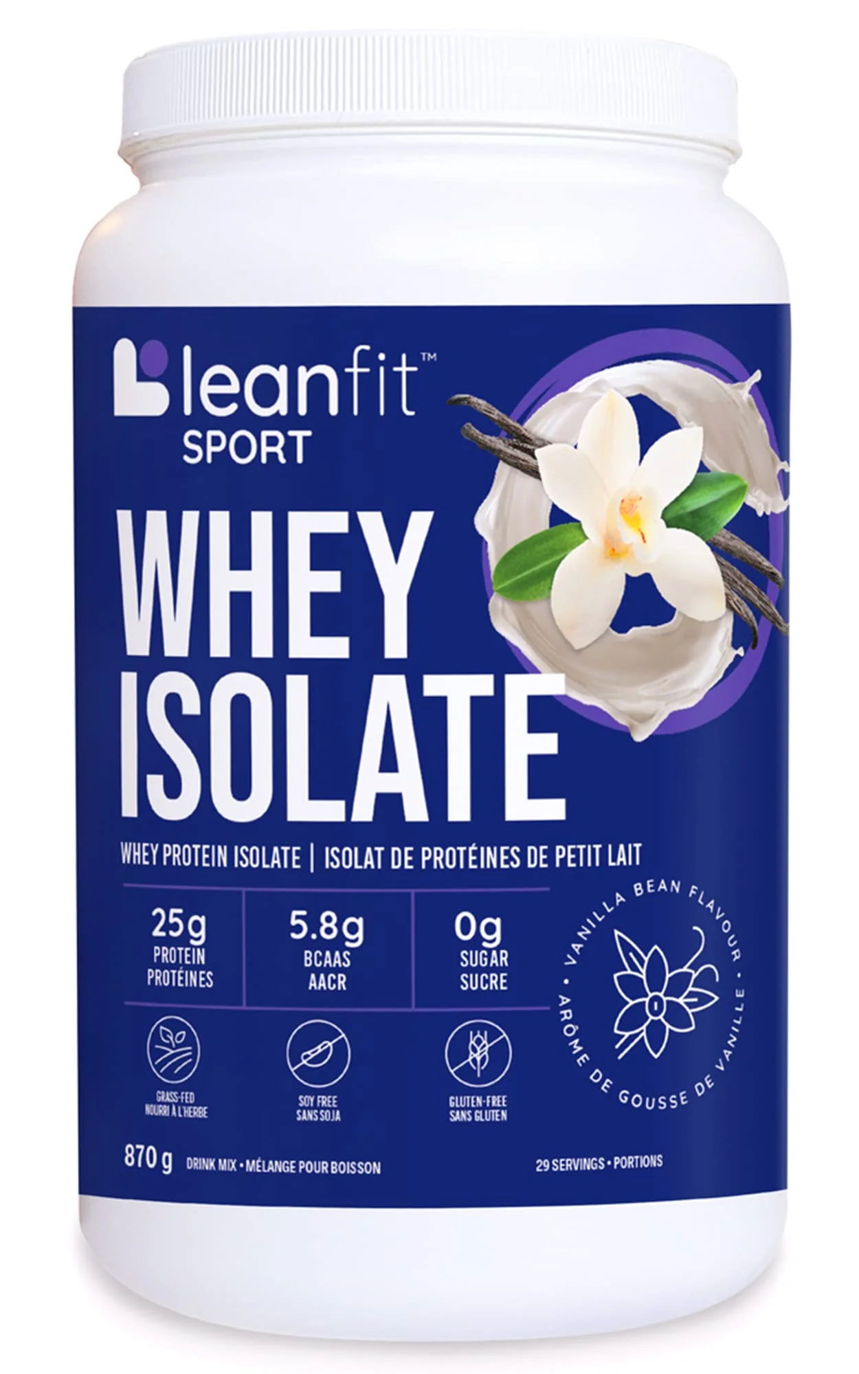 LeanFit - Whey Isolate - Vanilla (870g) - Image 8