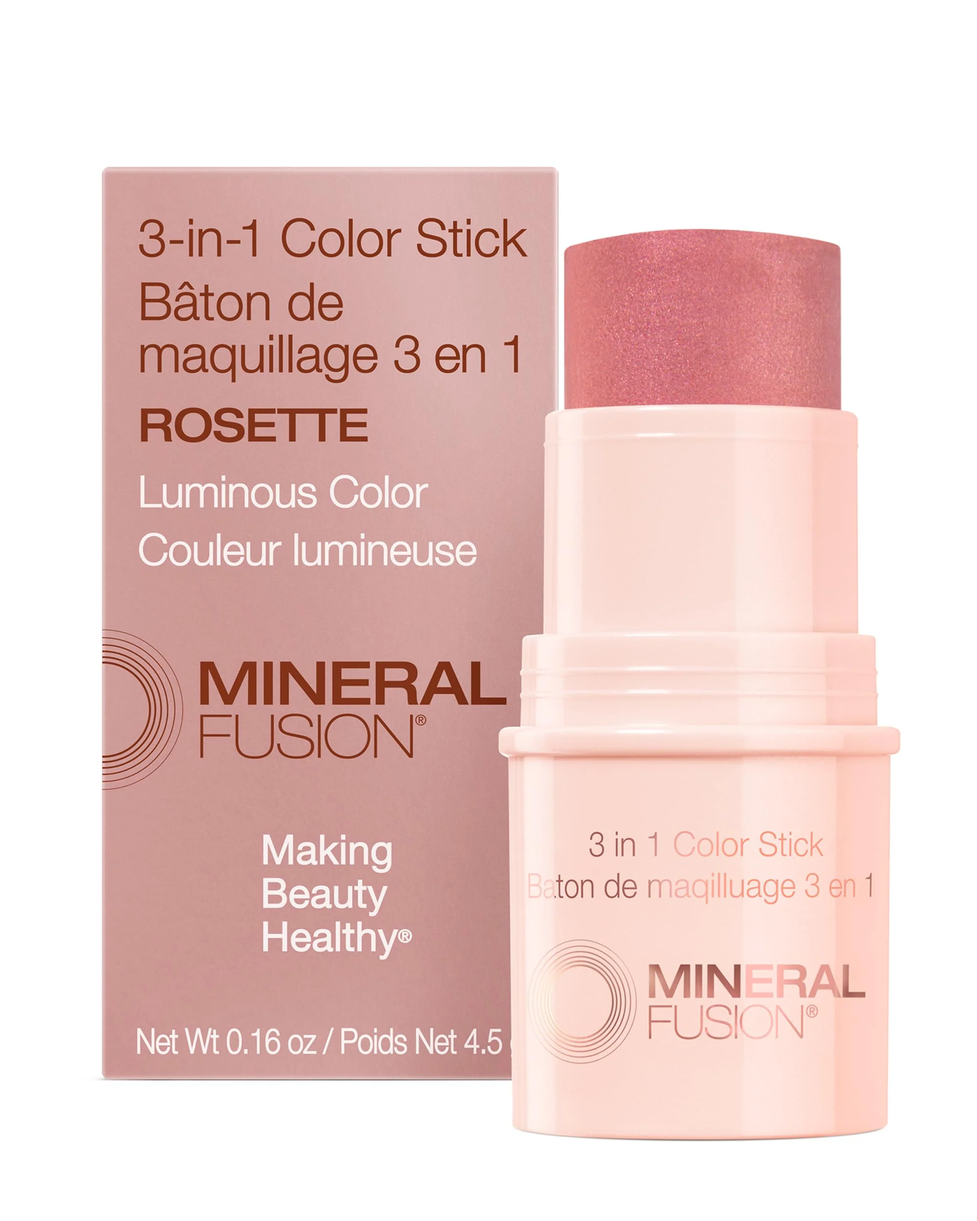 Mineral Fusion Natural Brands - 3-In-1 Color Stick Rosette (4.5g)