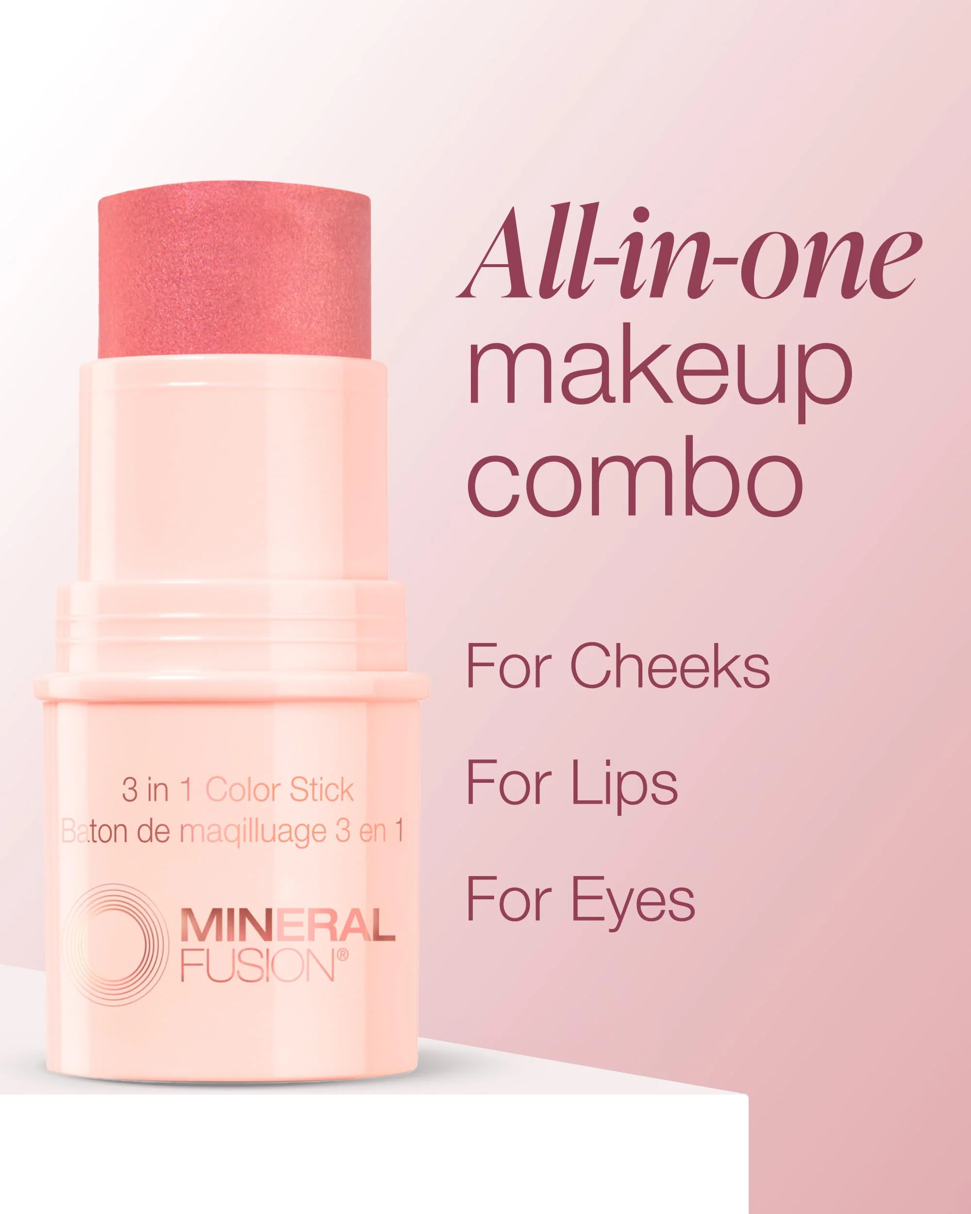 Mineral Fusion Natural Brands - 3-In-1 Color Stick Rosette (4.5g) - Image 4