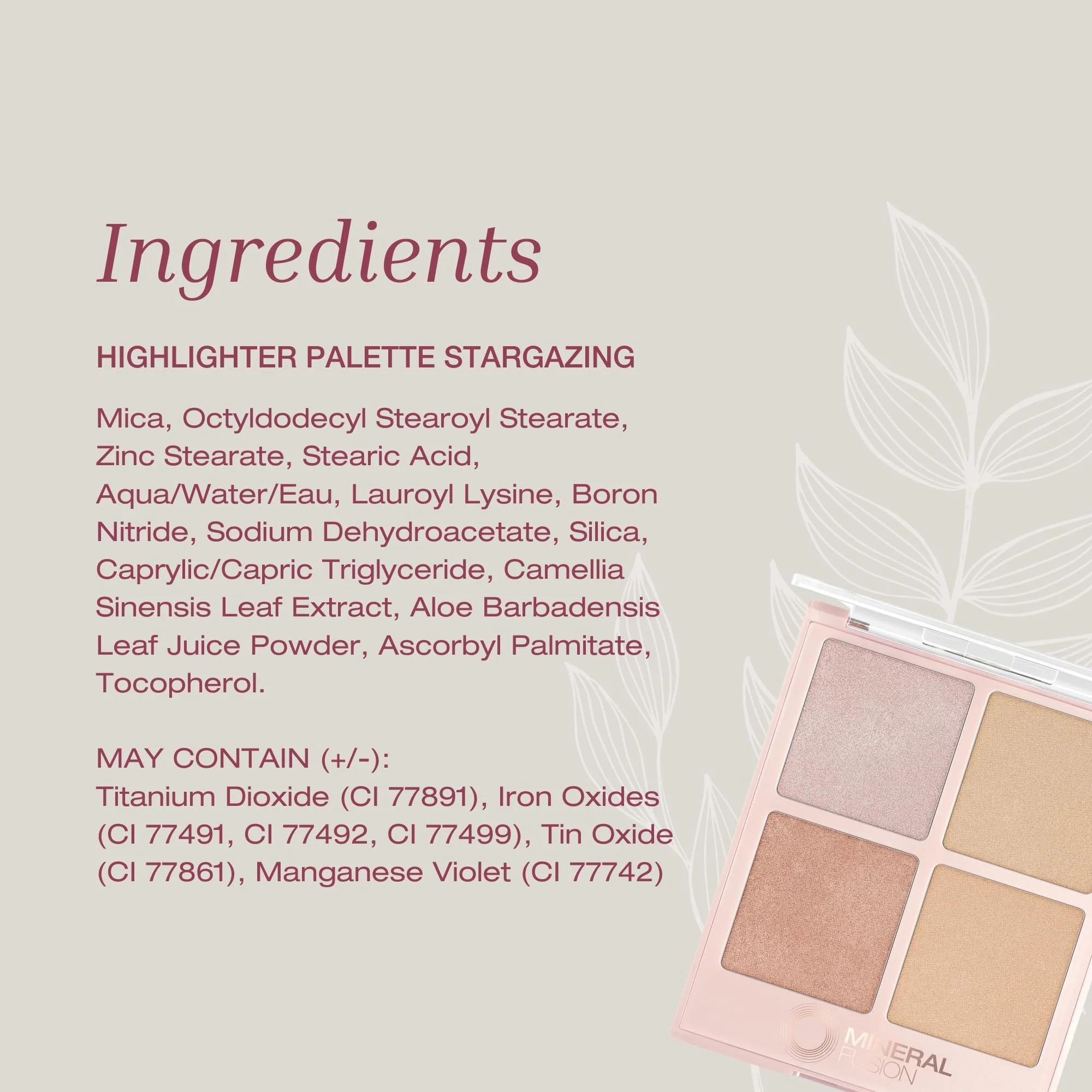 Mineral Fusion Natural Brands - Highlighter Palette Stargazing (12.8g) - Image 4
