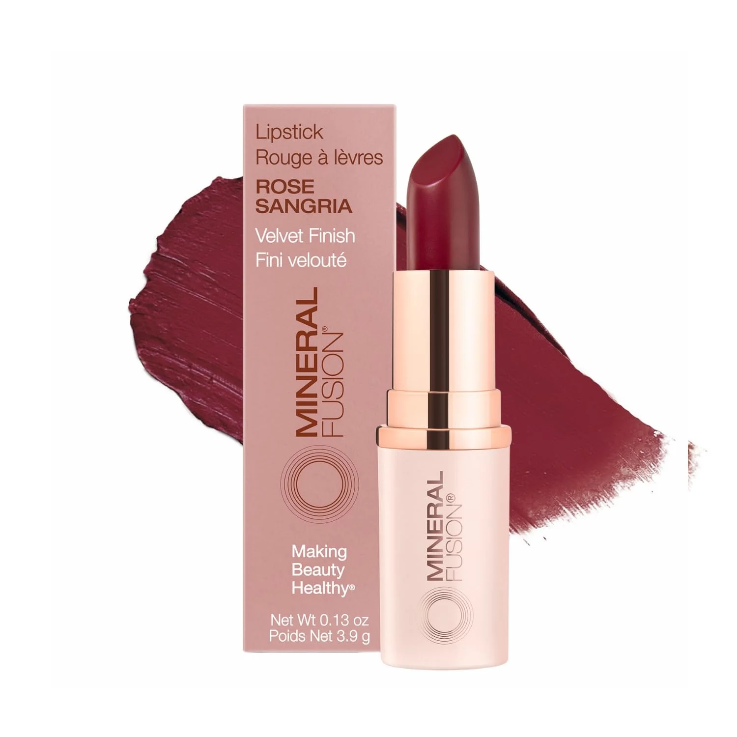 Mineral Fusion Natural Brands - Lipstick - Rose Sangria (3.9g)