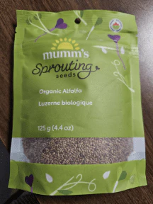 Mumm's Sprouting Seeds - Organic Alflafa Seed (125g) - Image 3