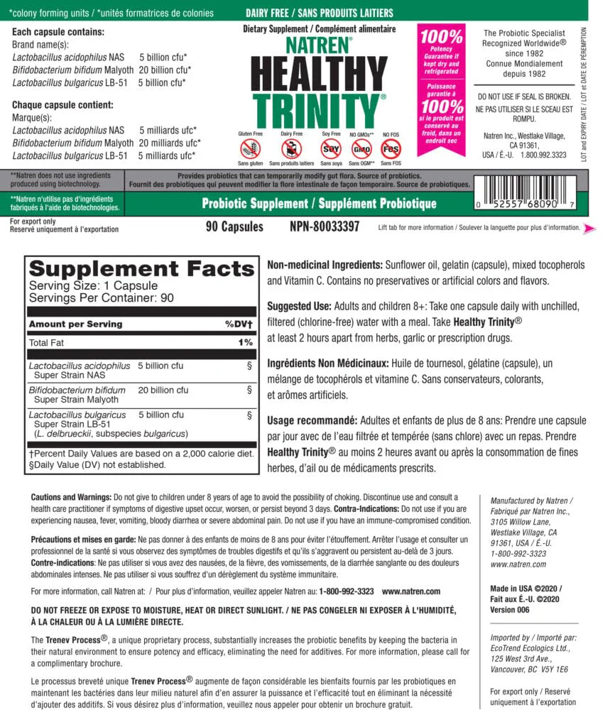 Natren - Healthy Trinity D/F (90s) - Image 2