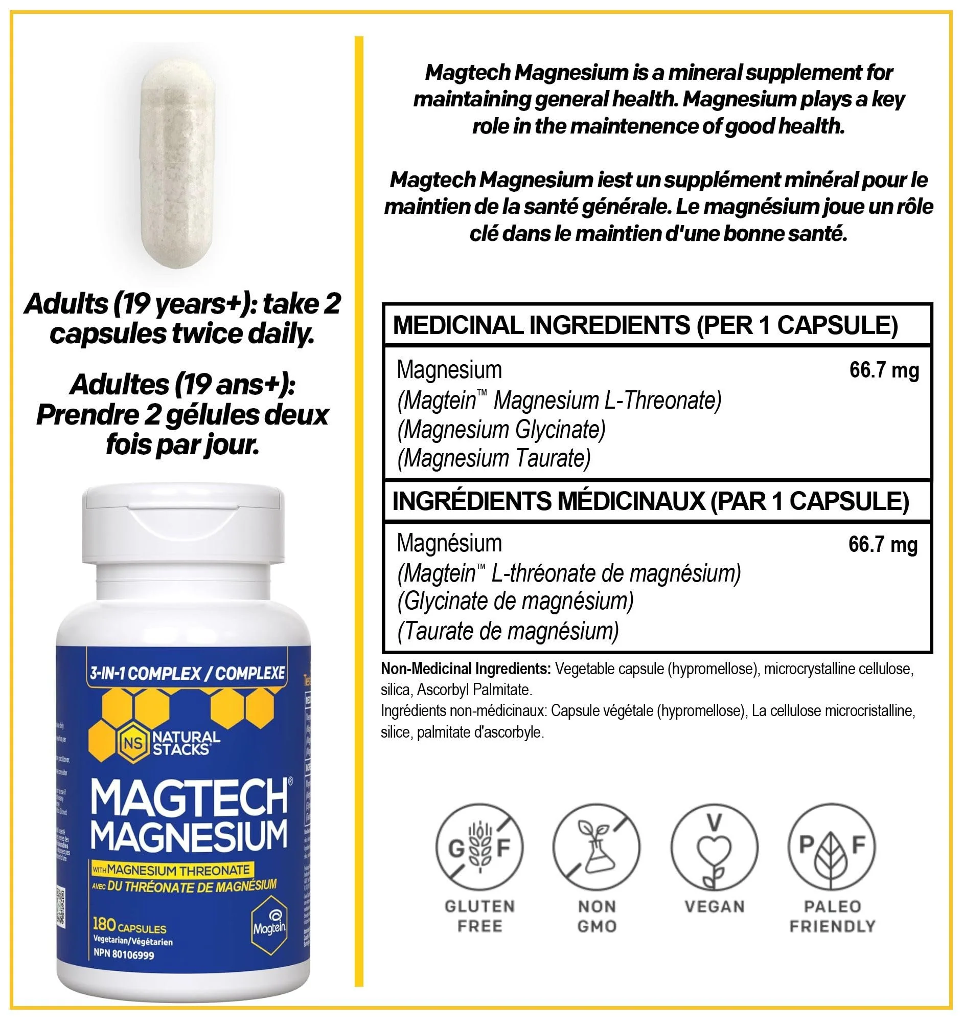 Natural Stacks - Magtech - Magnesium Complex (180vcap) - Image 2
